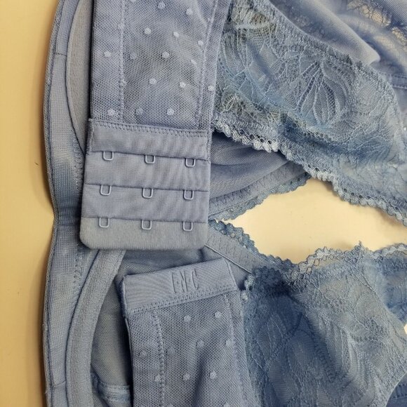 INC International Concept Women's Lace Halter Back Bralette Yacht Blue Sz 1X-NWT - Picture 4 of 10